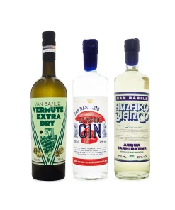 Kit White Negroni Destilaria San Basile - Classic Gin 700ml + Amaro Bianco 700ml + Vermute Extra Dry 750ml