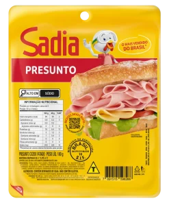 Presunto Cozido Fatiado Sadia 180g