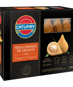 Mini Coxinha Congelada Pré-Frita Recheio Frango com Catupiry Caixa 300g