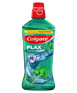 Enxaguante Bucal Antisséptico Zero Álcool Fresh Mint Colgate Plax Frasco Leve 750ml Pague 500ml
