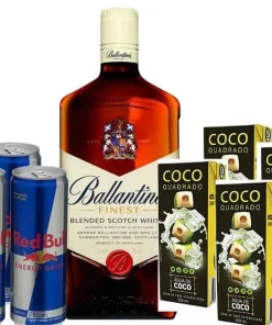 Combo Whisky Ballantine's 1l + 4 Red Bull + 5 Agua De Coco